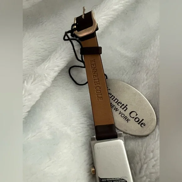 NWT Authentic Vintage Kenneth Cole 2-Tone Stainless Steel Watch w/Leather KC2152 - Picture 13 of 16